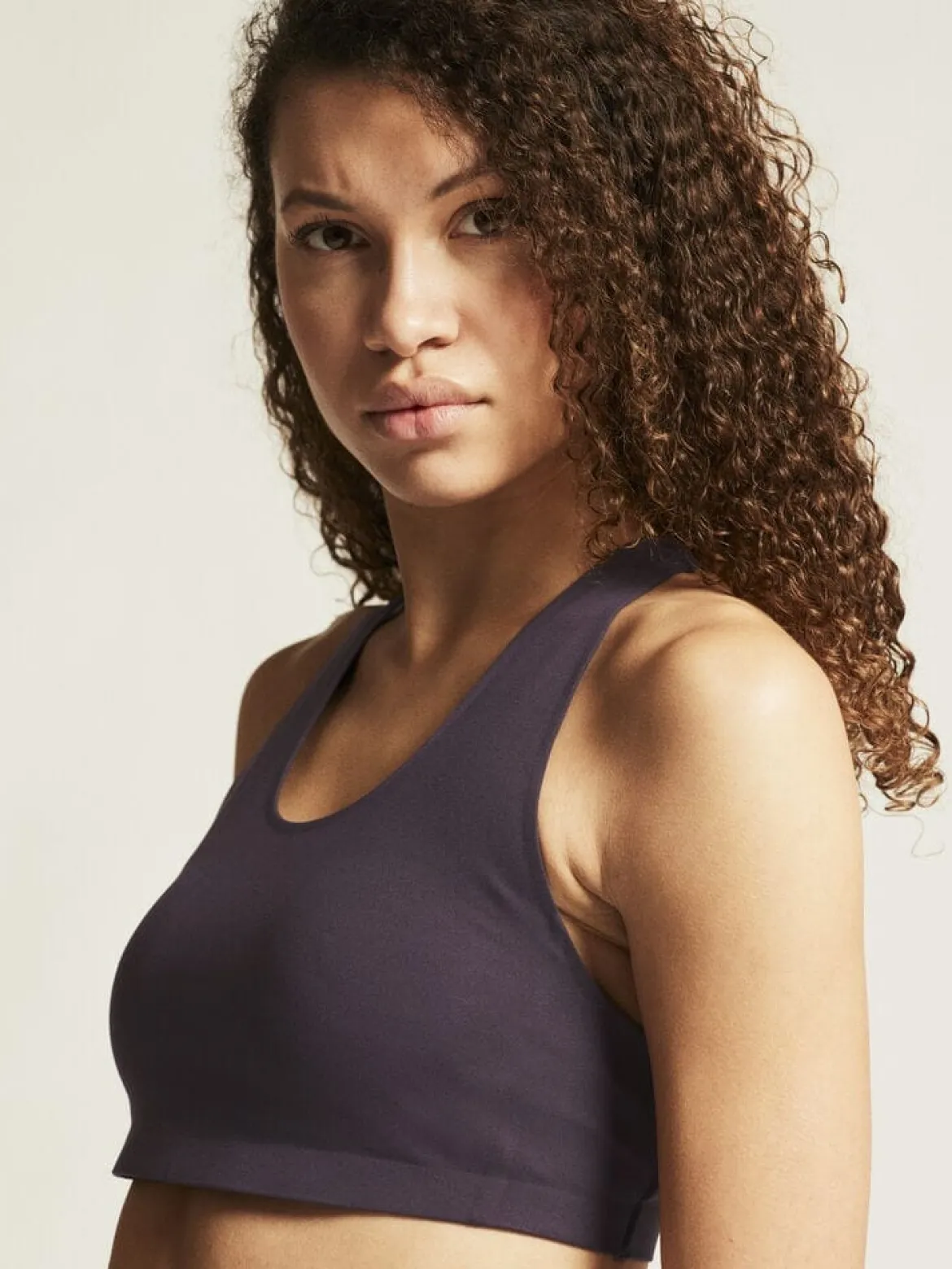 Women's Collective Padded Sports Bra - DK PLUM