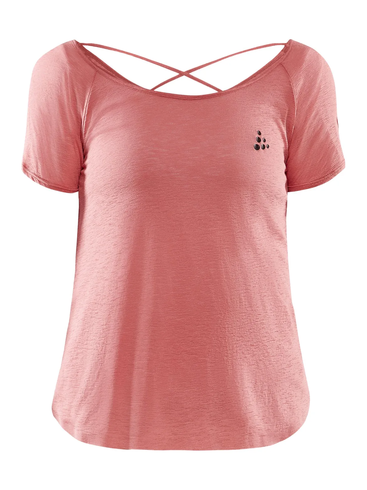 Women's Core Charge Cross Back Tee - CORAL