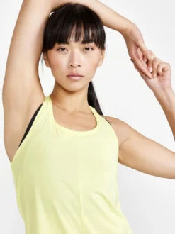 Women's Core Charge Rib Singlet - GLOW