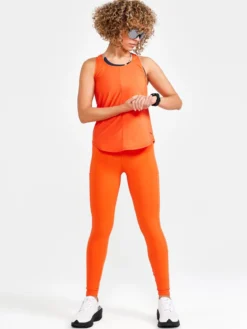 Women's Core Charge Rib Singlet - GLOW