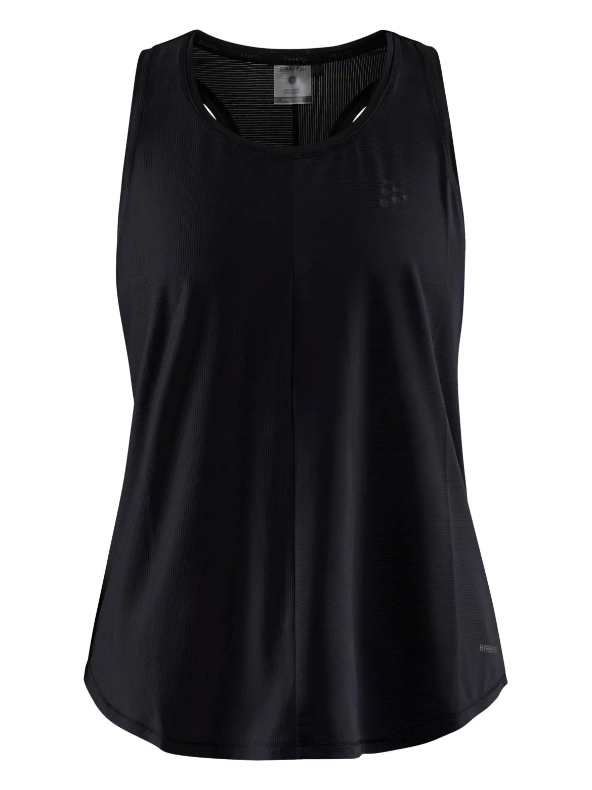 Women's Core Charge Rib Singlet - Black