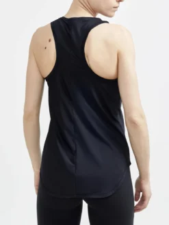 Women's Core Charge Rib Singlet - Black
