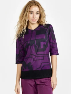 Women's Core Gravel Short Sleeve Tee - BLOSSOM-BLACK
