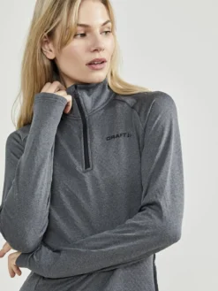 Women's Core Trim Thermal Midlayer - GREY MELANGE