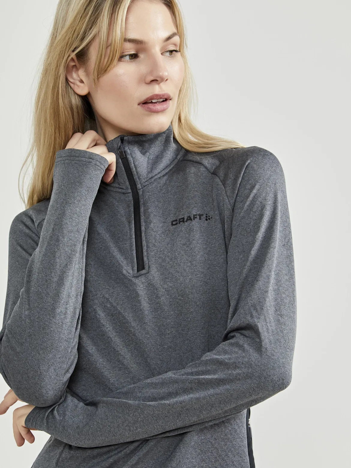 Women's Core Trim Thermal Midlayer - Dk Grey Melange