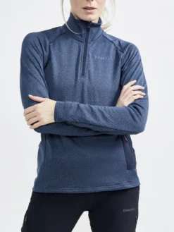 Women's Core Trim Thermal Midlayer - BLUES-MELANGE
