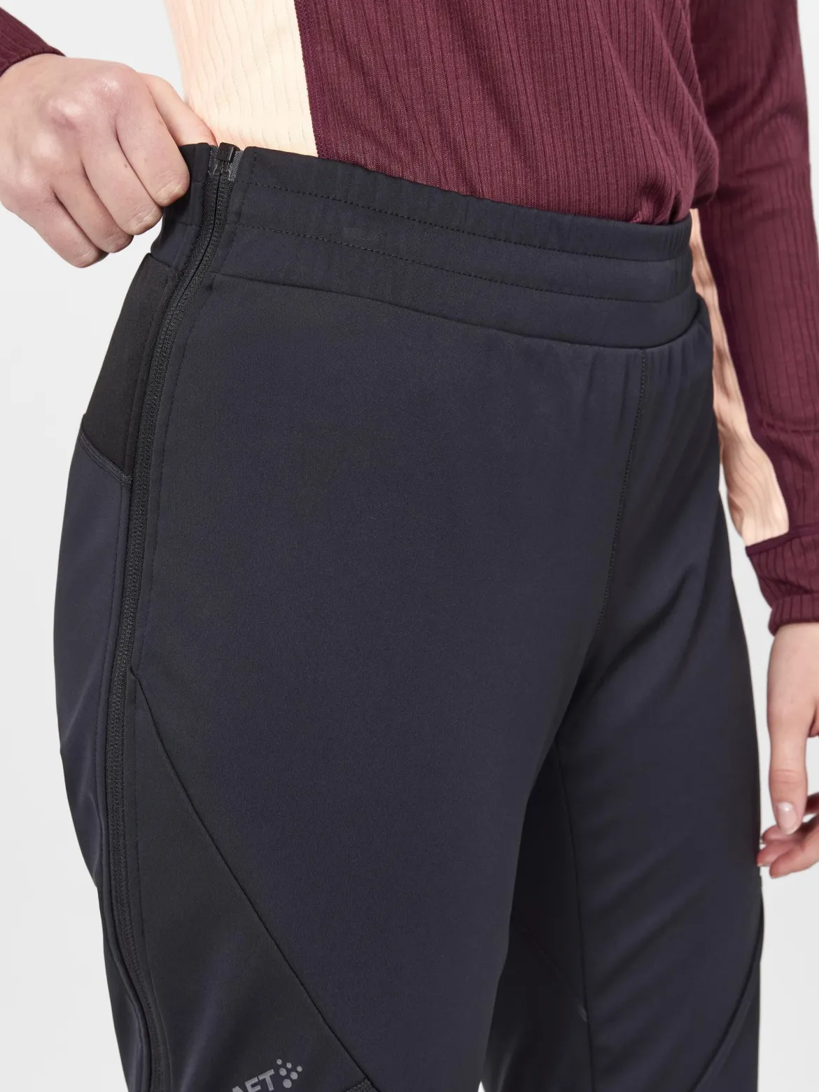 Women's Core XC Training Full-Zip Pants - Black