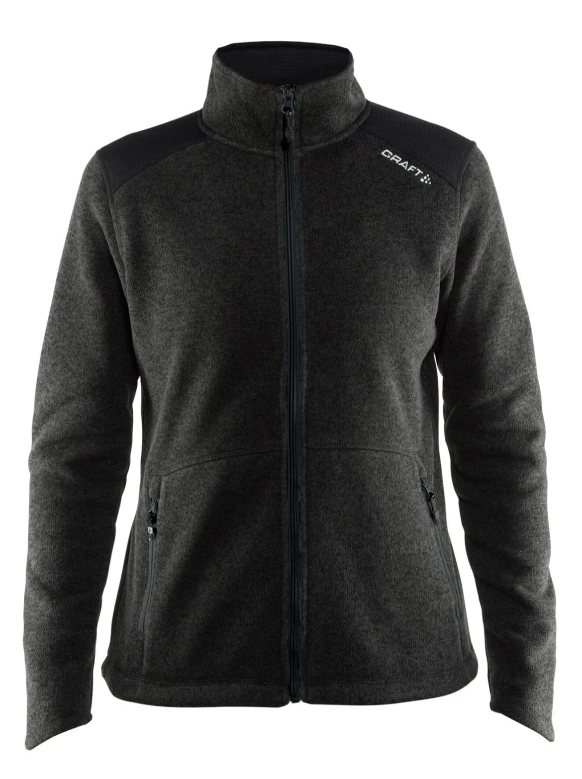 Women's Craft Noble Zip Fleece Jacket - BLACK/PLATINUM