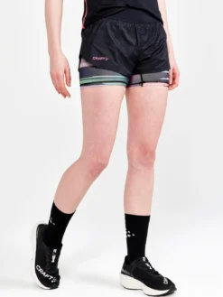 Women's CTM Distance 2In1 Running Shorts - MULTI-ROXO