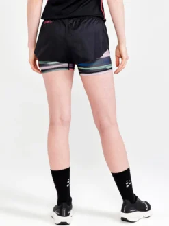 Women's CTM Distance 2In1 Running Shorts - MULTI-ROXO
