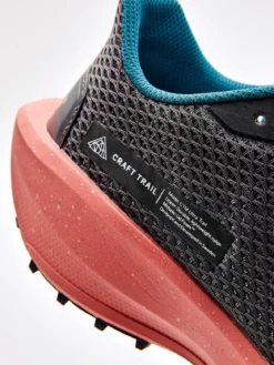 Women's CTM Ultra Trail Running Shoes - Granite/Coral