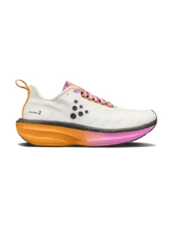 Women's Endurance 2 Running Shoe - Ash White/ Fuchsiaa
