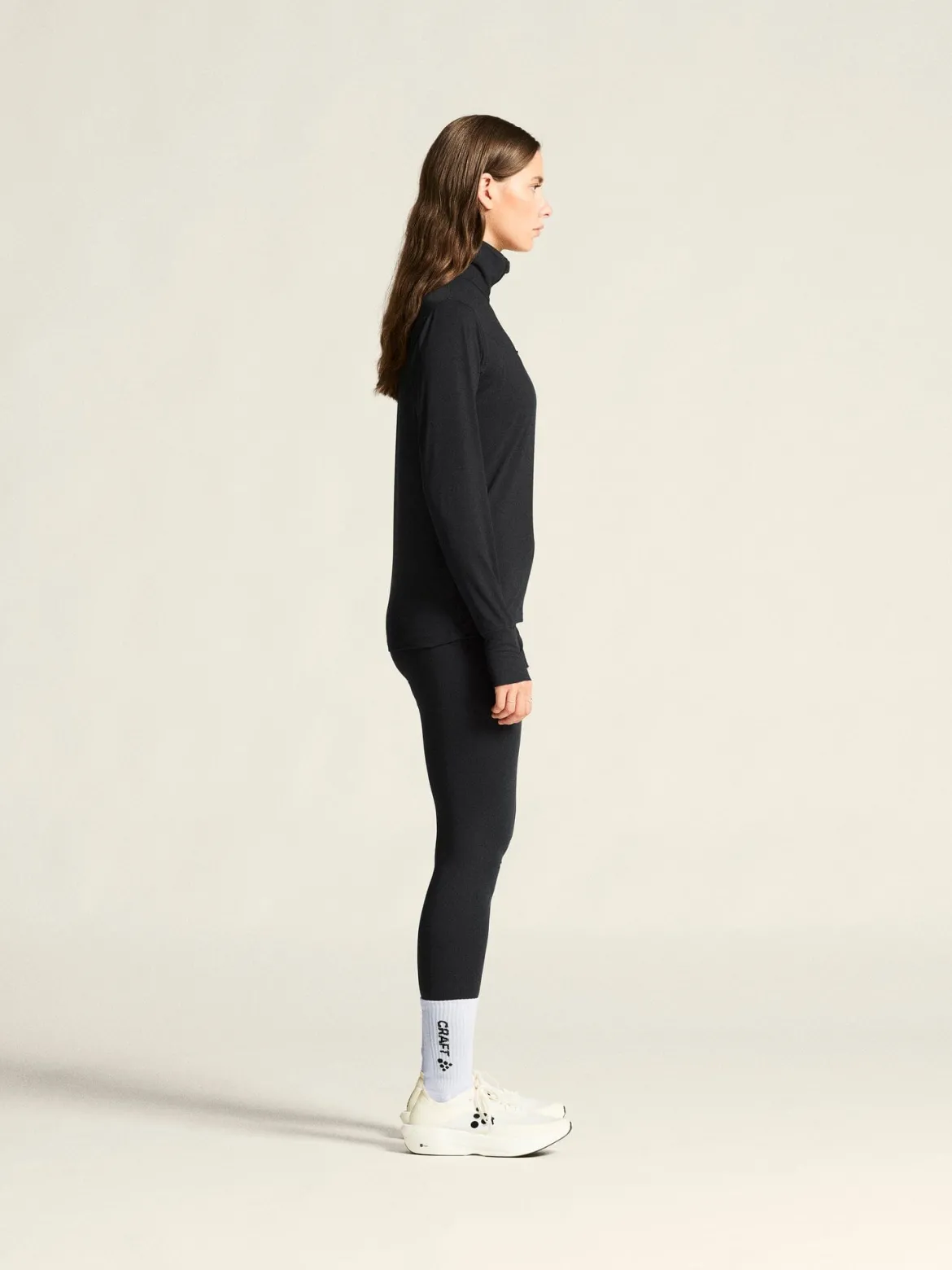 Women's Flow HZ LS - Black Melange