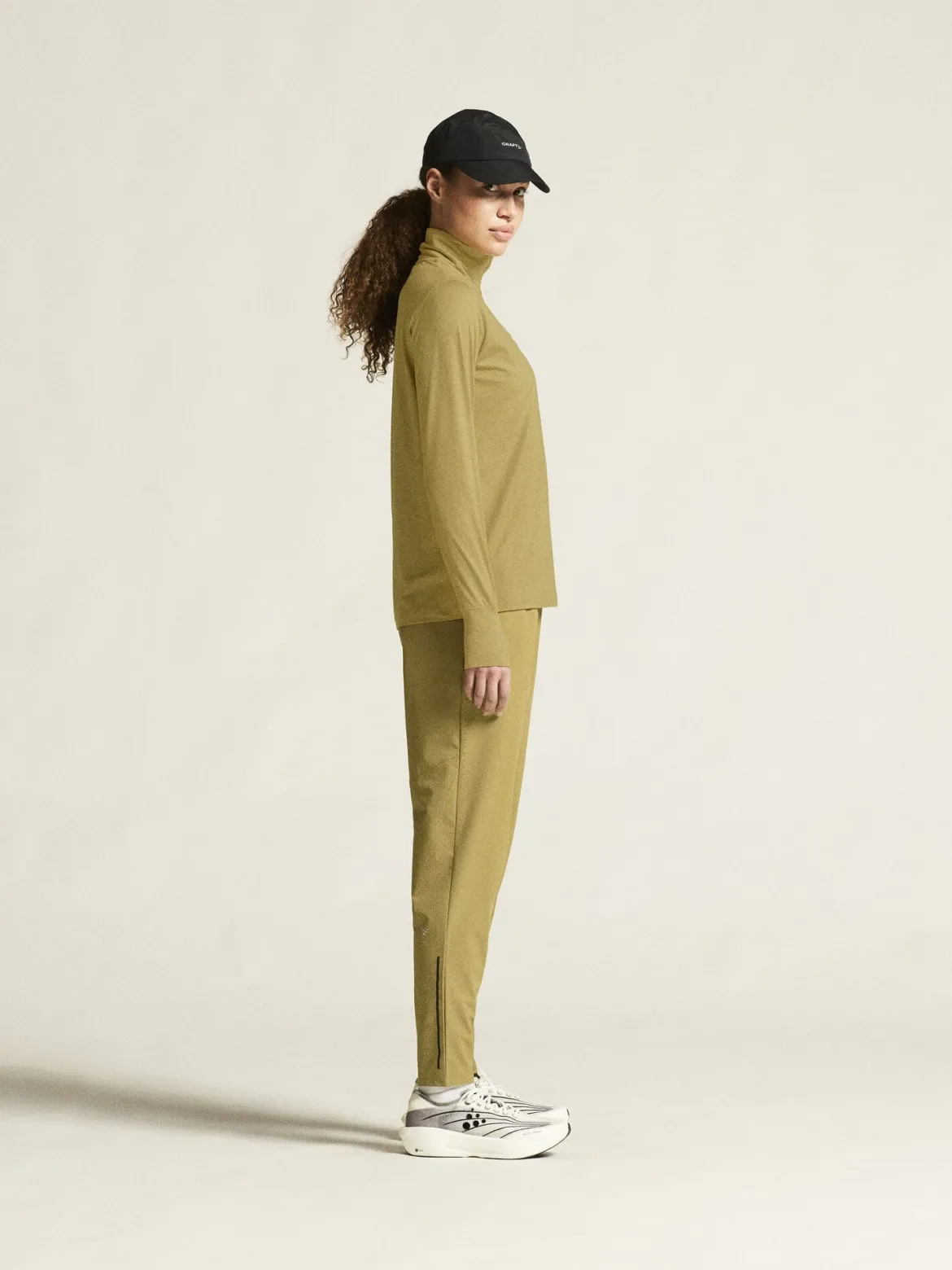 Women's Flow HZ LS - KHAKI MELANGE