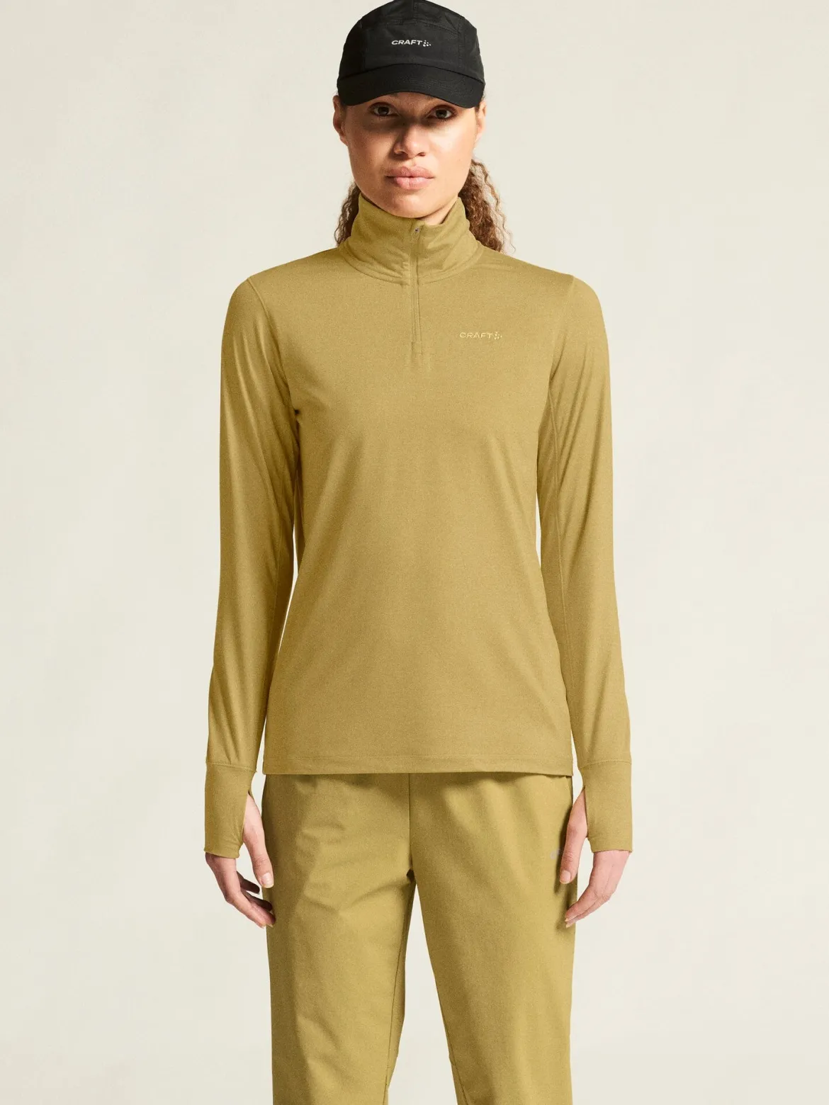Women's Flow HZ LS - KHAKI MELANGE