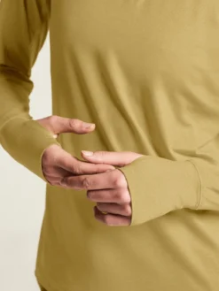 Women's Flow HZ LS - KHAKI MELANGE