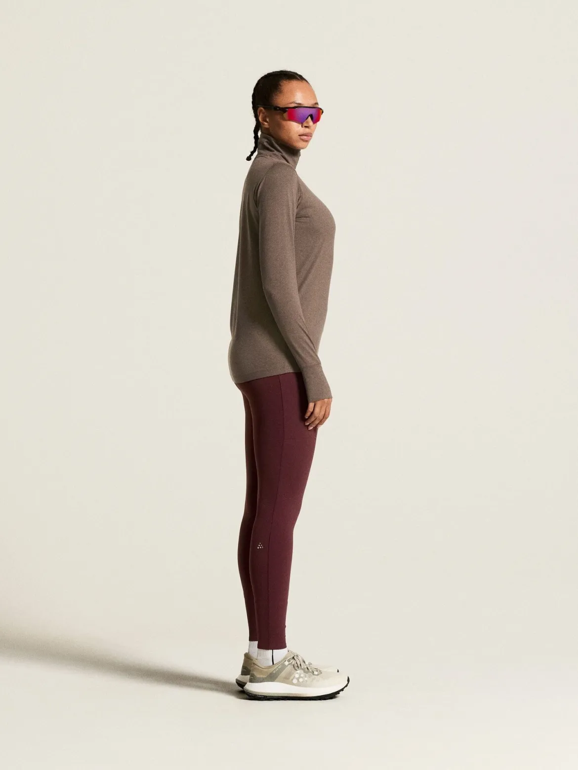 Women's Flow HZ LS - Plum Taupe/Melange