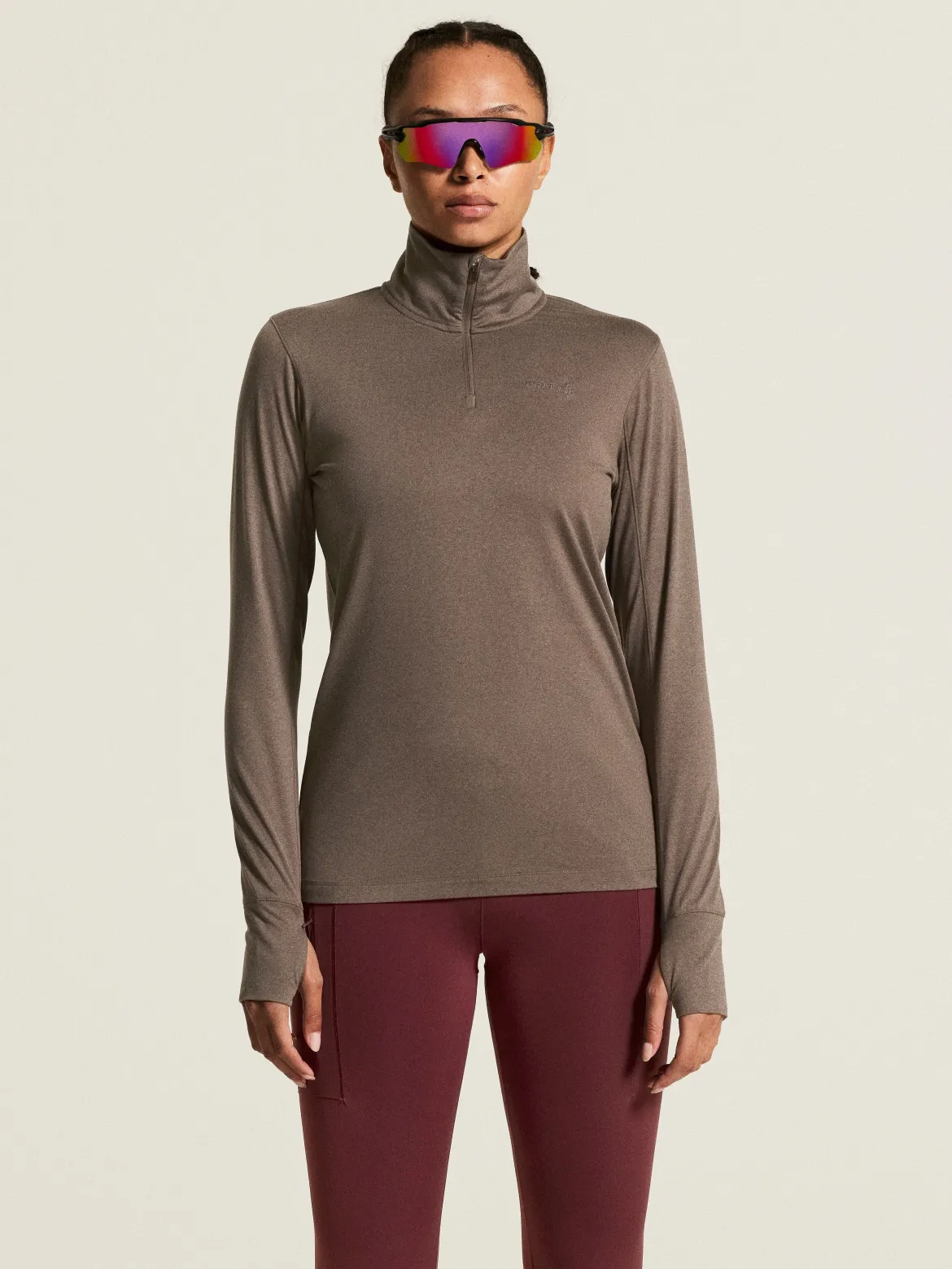 Women's Flow HZ LS - Plum Taupe/Melange