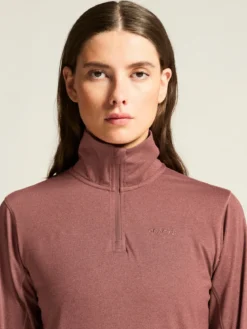 Women's Flow HZ LS - ROSE BROWN/MELANGE
