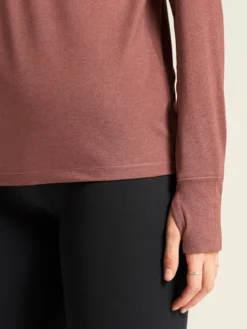 Women's Flow HZ LS - ROSE BROWN/MELANGE