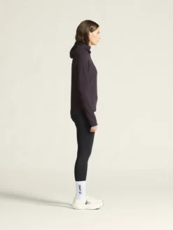 Women's Grid Hood - DK PLUM