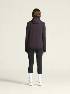 Women's Grid Hood - DK PLUM