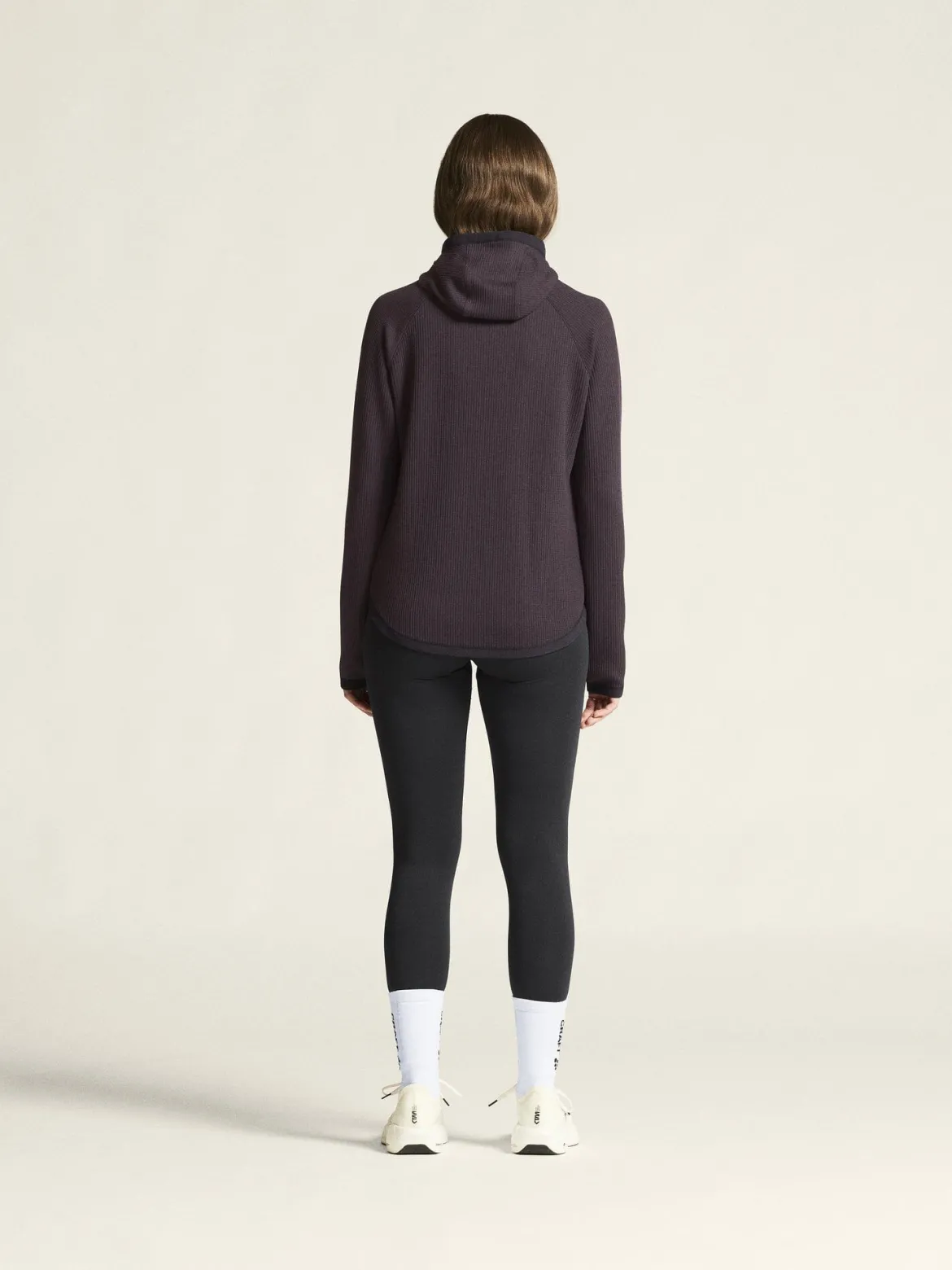 Women's Grid Hood - DK PLUM