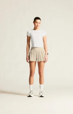 Women's Hypervent Wide Shorts - Plaster
