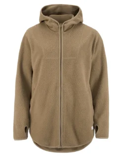 Women's Join Pile Fleece Full-Zip Hood - Taupe