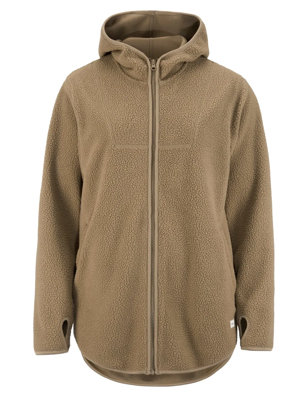 Women's Join Pile Fleece Full-Zip Hood - Taupe