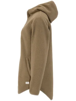 Women's Join Pile Fleece Full-Zip Hood - Taupe