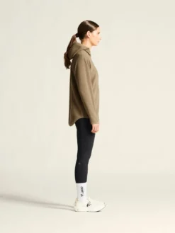 Women's Join Pile Fleece Full-Zip Hood - Taupe