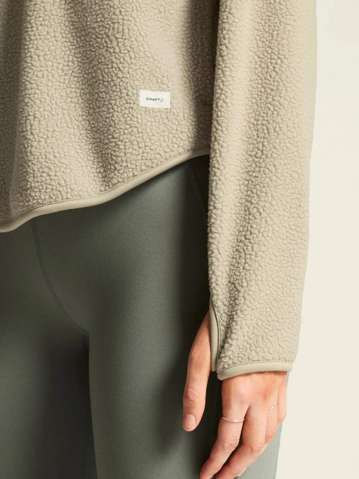 Women's Join Pile Fleece Half-Zip - Hay