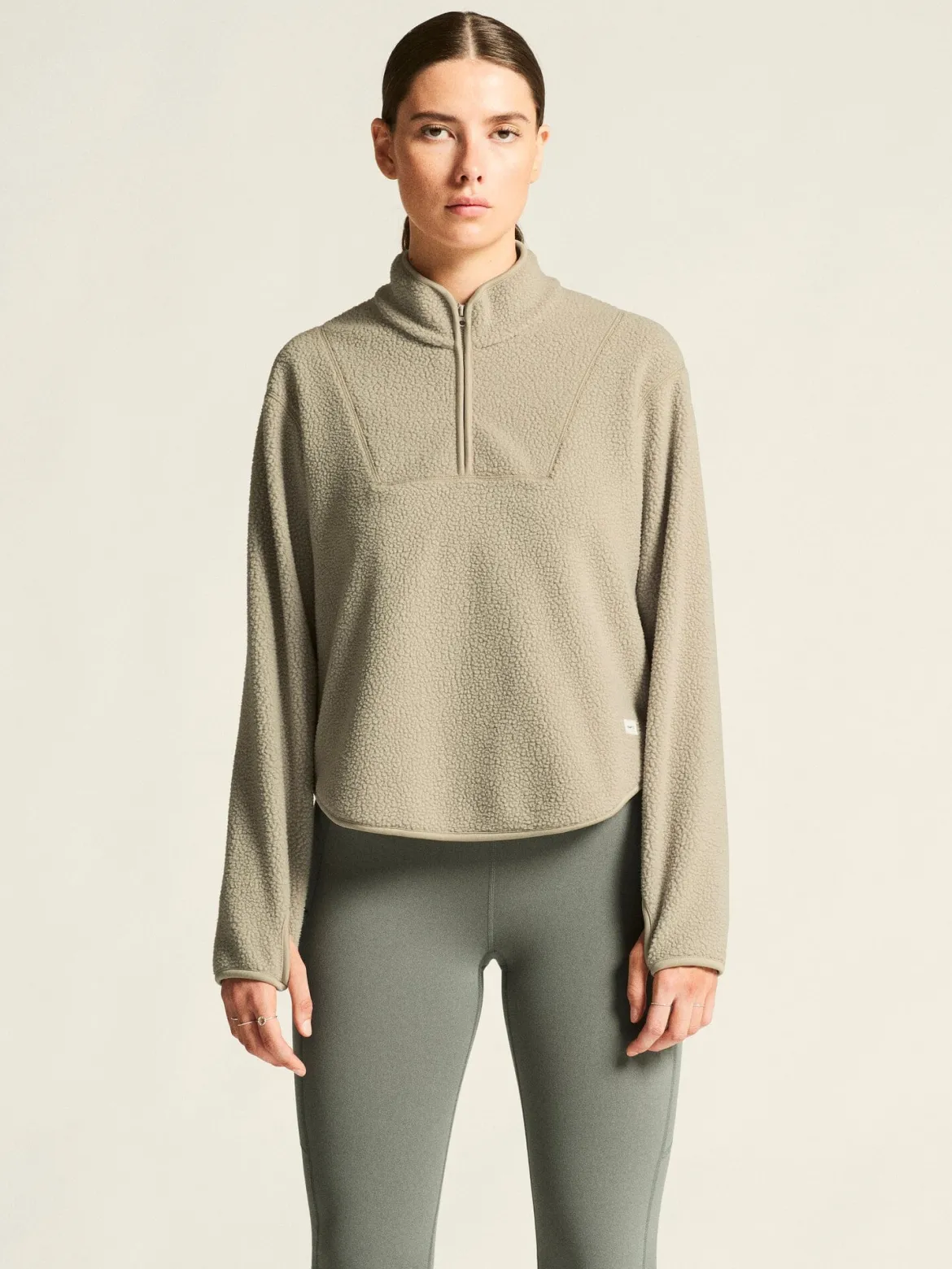 Women's Join Pile Fleece Half-Zip - Hay