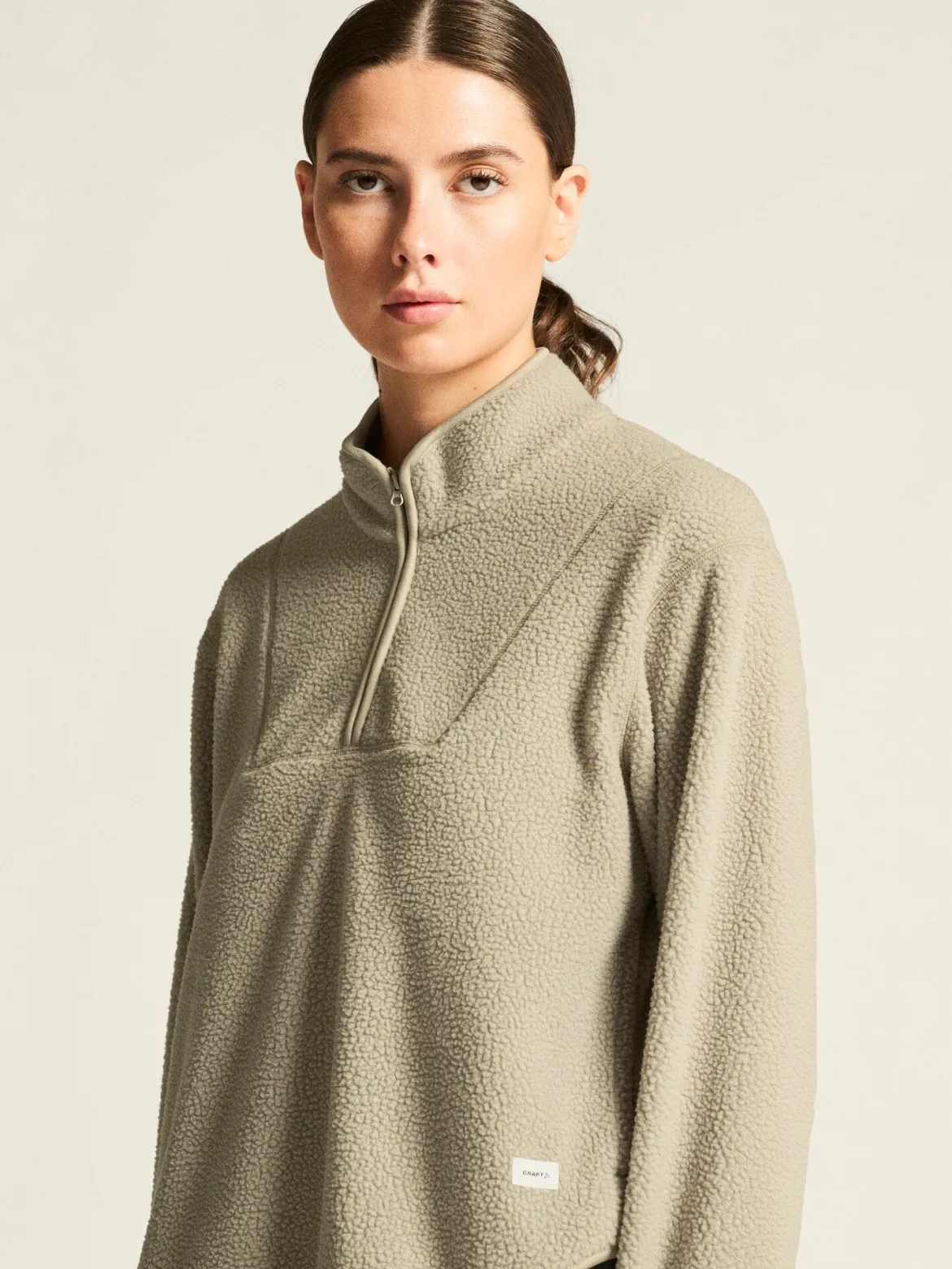 Women's Join Pile Fleece Half-Zip - Hay