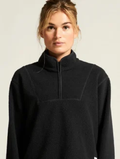 Women's Join Pile Fleece Half-Zip - Black