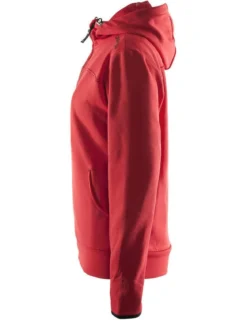 Women's Leisure Full Zip Hood - BRIGHT RED/BLACK