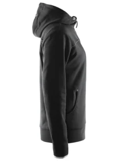Women's Leisure Full Zip Hood - BLACK/PLATINUM