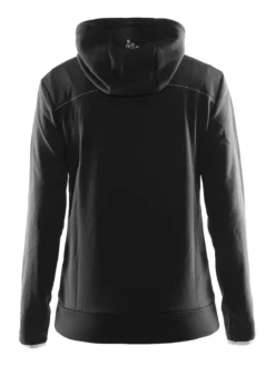 Women's Leisure Full Zip Hood - BLACK/PLATINUM