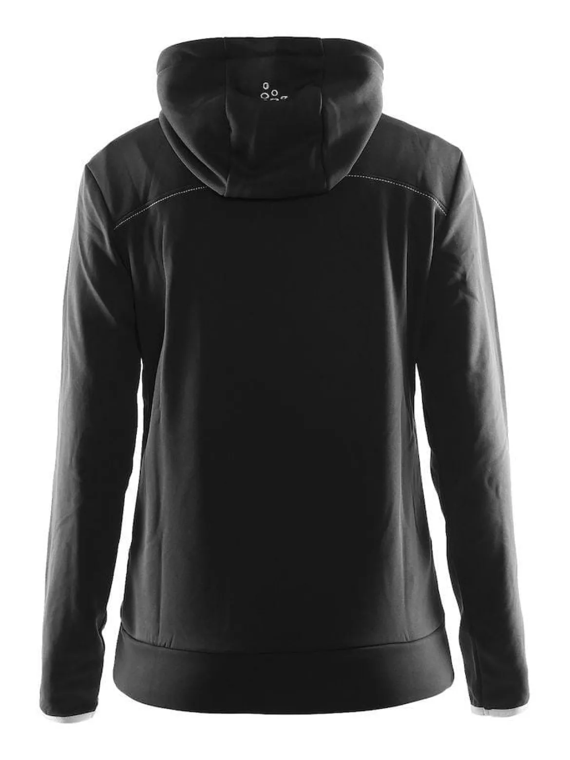 Women's Leisure Full Zip Hood - BLACK/PLATINUM