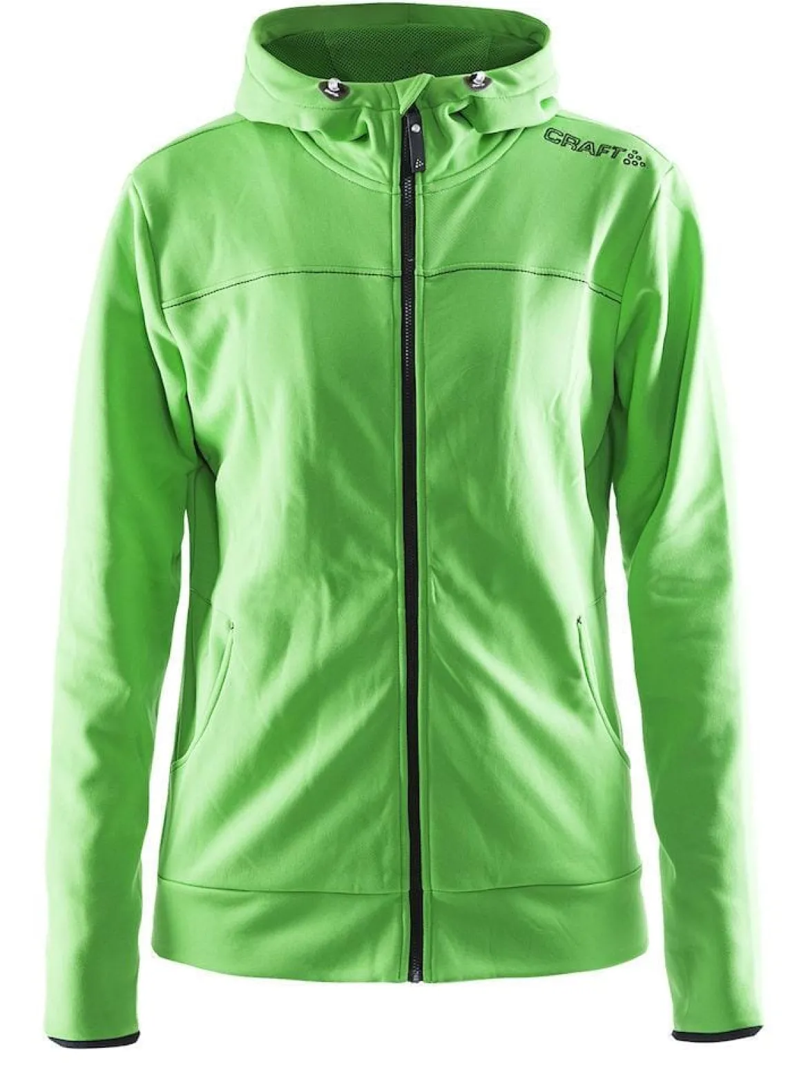 Women's Leisure Full Zip Hood - CRAFT GREEN