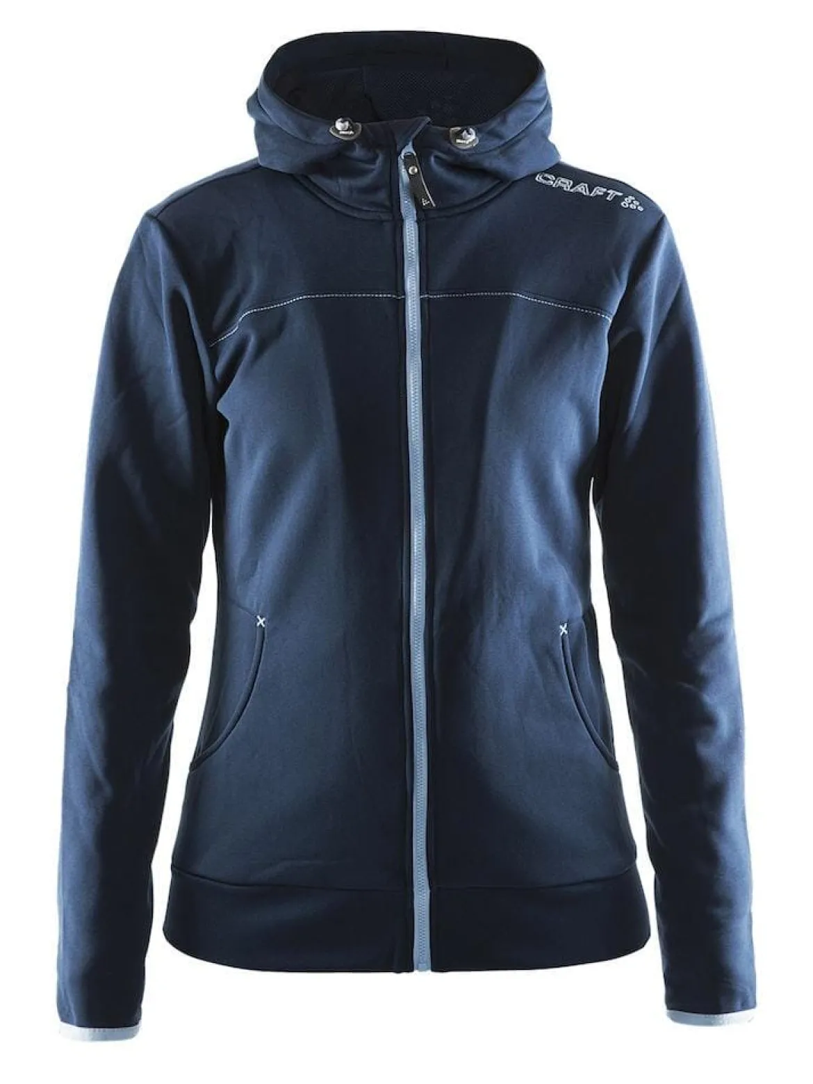 Women's Leisure Full Zip Hood - DK NAVY
