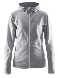 Women's Leisure Full Zip Hood - GREY