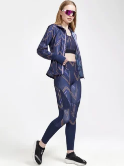 Women's Pro Charge Blocked Training Tights - BLAZE-CLIFF