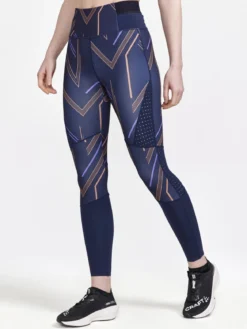 Women's Pro Charge Blocked Training Tights - BLAZE-CLIFF