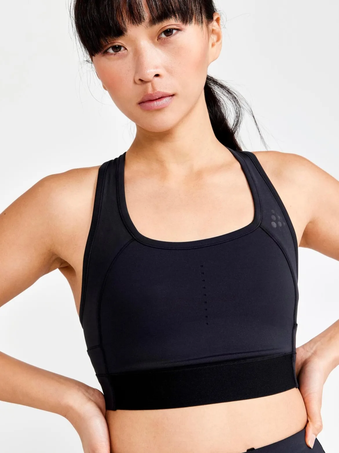 Women's Pro Charge Blocked Training Sport Top - Black