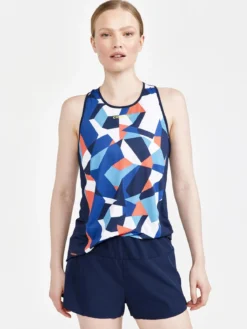 Women's Pro Dazzle Camo Running Singlet - BLAZE/P DAZZLE CAMO