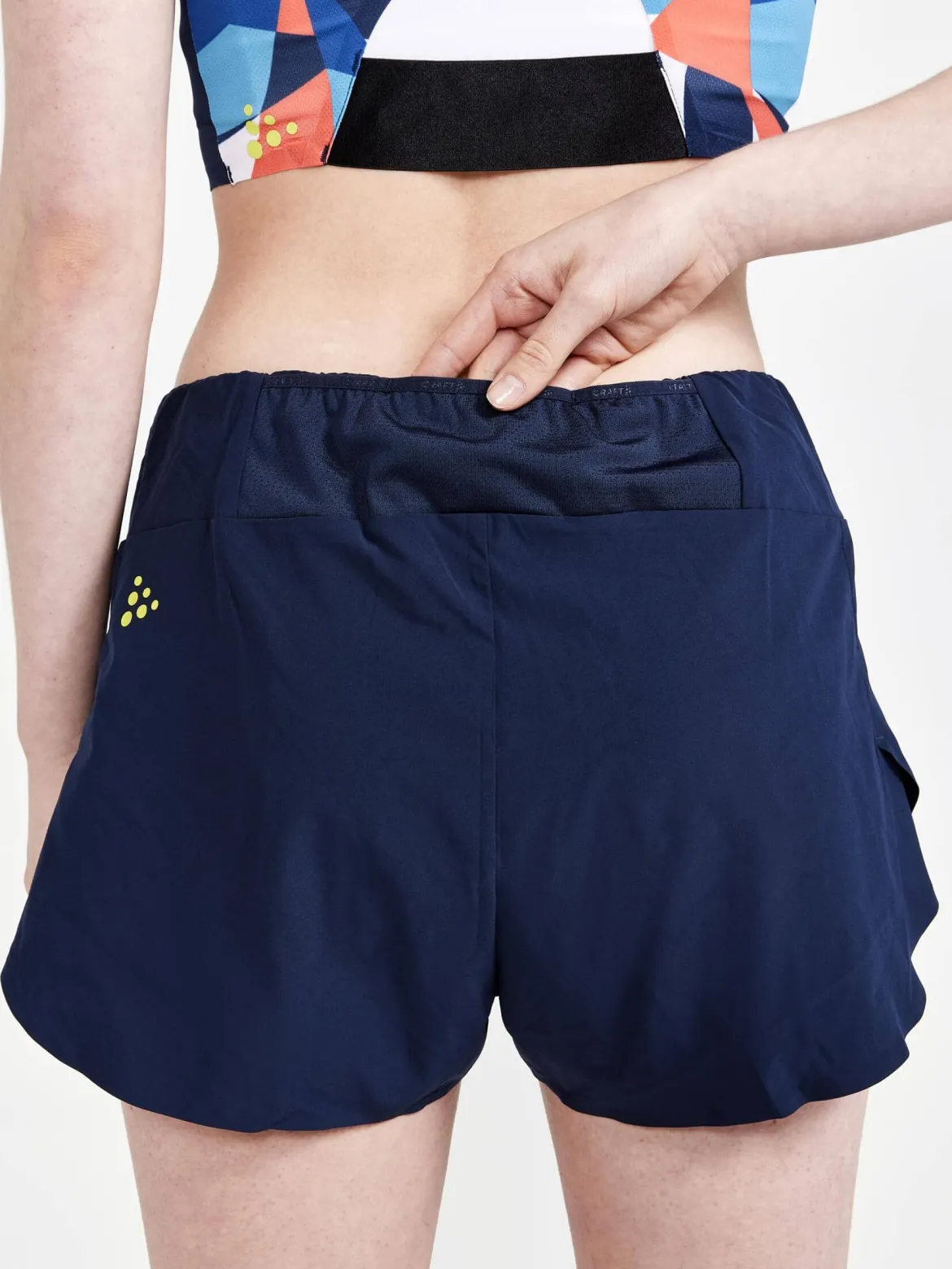 Women's Pro Dazzle Camo Running Shorts - BLAZE/P DAZZLE CAMO