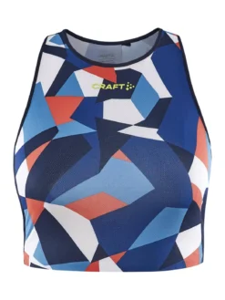 Women's Pro Dazzle Camo Running Top - BLAZE/P DAZZLE CAMO