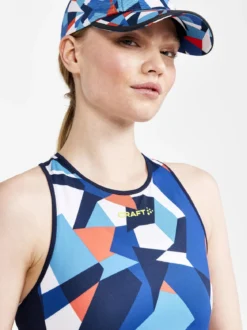 Women's Pro Dazzle Camo Running Top - BLAZE/P DAZZLE CAMO